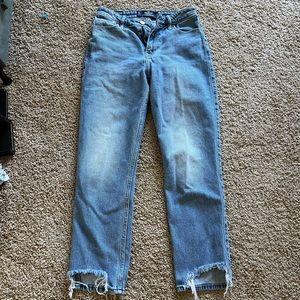 Hollister High Rise Crop Straight Jeans
